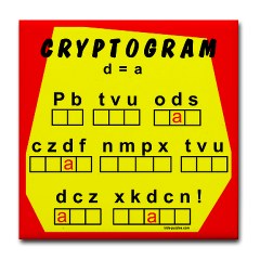 Cryptogram Tile Coaster